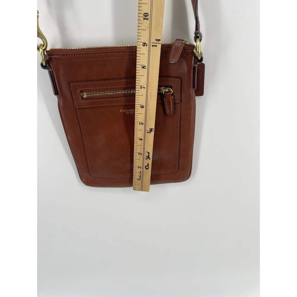 Coach Legacy Cognac Leather Crossbody Bag Purse Brass‎ Hardware Women's